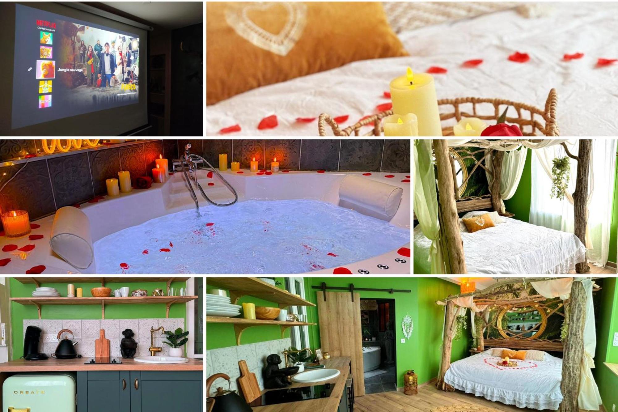 La Jungle Insolite, Spa, Ecran Cinema, Lit A Baldaquin King Size, Day Use, 10 Min Centre Amiens Exterior photo